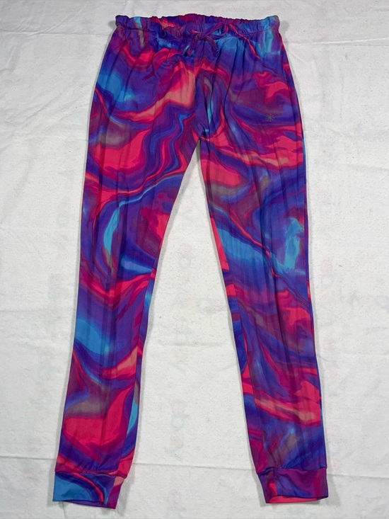 dELiA*s Pants - Delia’s L Multicolor Drawstring Trippy Swirl Purple Blue Pink Pattern Joggers